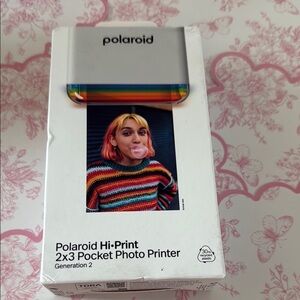 Polaroid Hi-Print 2x3 Photo Printer with Rainbow Accent